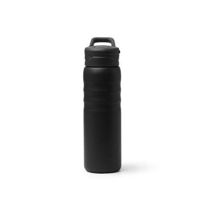 Stamina Tuxley recycled stainless steel vacuum flask in black, ready for laser engraving