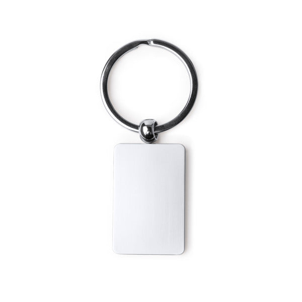 Stamina Soho metal keyring in rectangular, ready for laser engraving