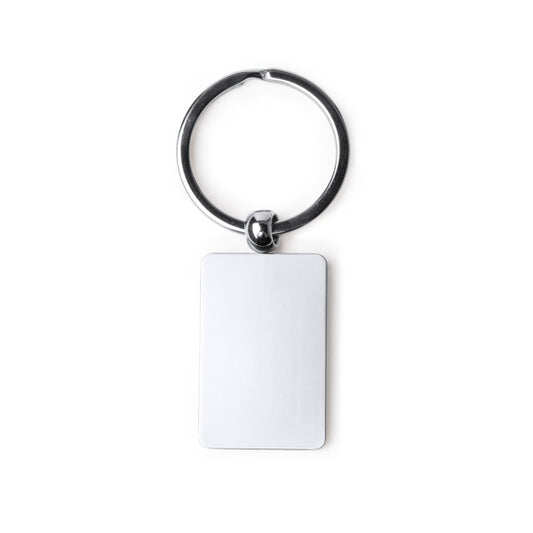 Stamina Soho metal keyring in rectangular, ready for laser engraving
