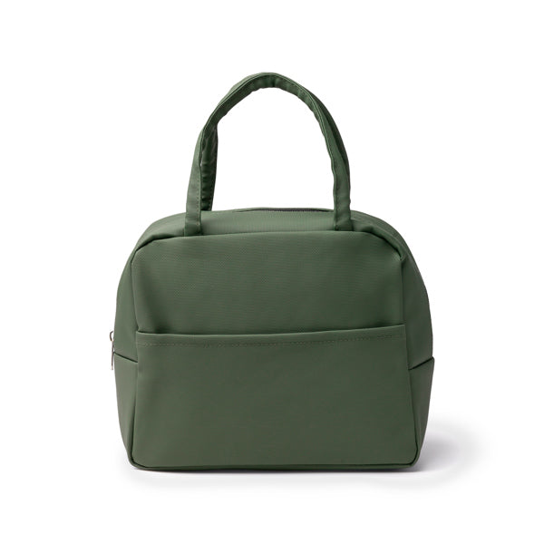 Stamina Selfos PU leather cooler bag in dark green, ready for logo printing