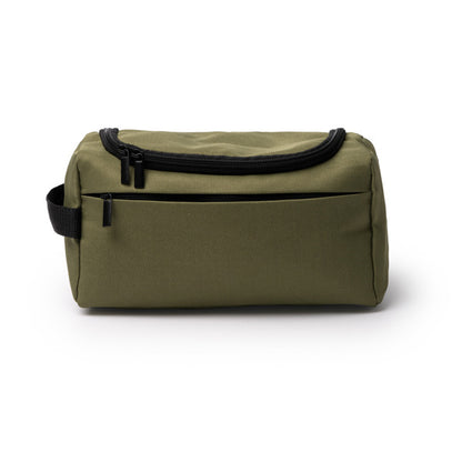 Stamina Tasker 600D RPET toiletry bag in dark green, ready for logo printing