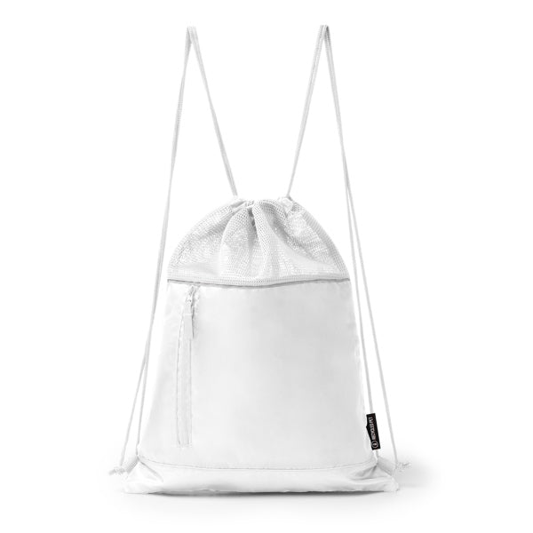 Stamina Maskot 210D RPET drawstring bag in white, ready for logo printing