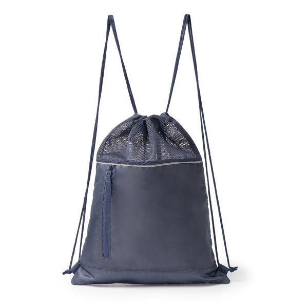 Stamina Maskot 210D RPET drawstring bag in navy blue, ready for logo printing