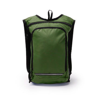 Stamina Fischer 600D RPET backpack in dark green, ready for logo printing