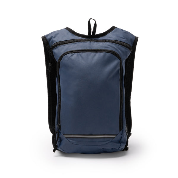 Stamina Fischer 600D RPET backpack in navy blue, ready for logo printing