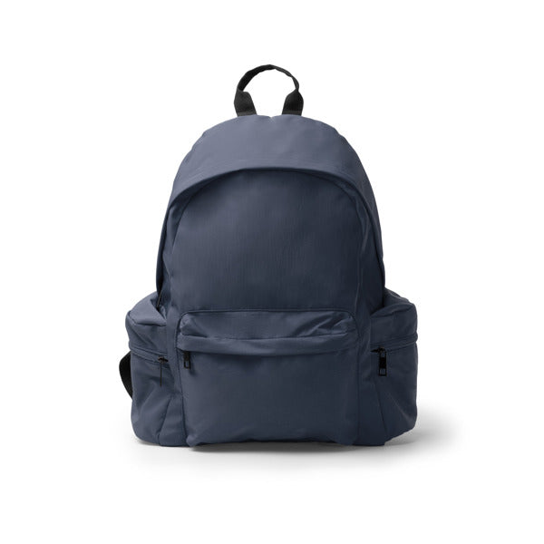 Stamina Hurley 420D recycled nylon backpack in navy blue, ready for logo printing