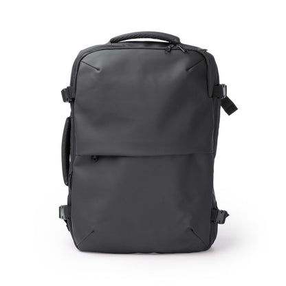 Stamina Soplex PU leather backpack in black, ready for logo printing