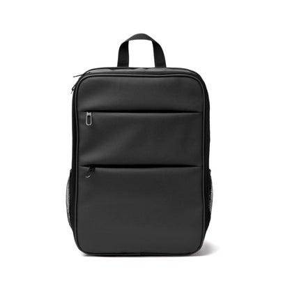 Stamina Leonel PU leather backpack in black, ready for logo printing