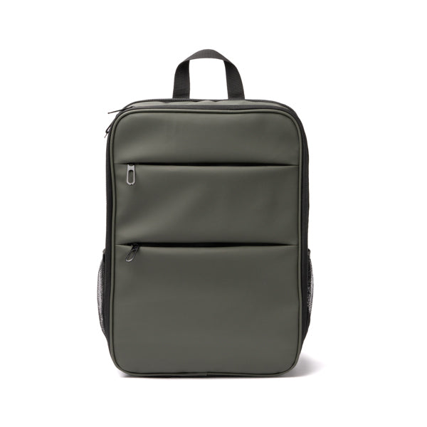 Stamina Leonel PU leather backpack in dark green, ready for logo printing
