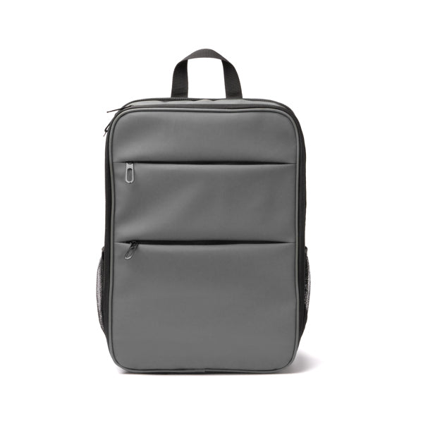 Stamina Leonel PU leather backpack in grey, ready for logo printing