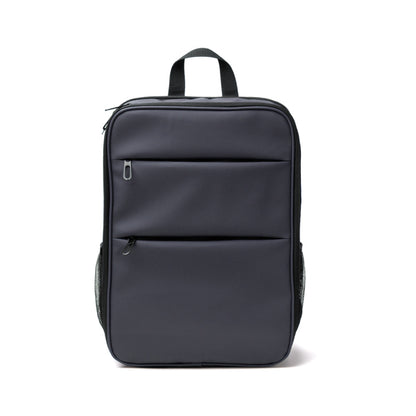 Stamina Leonel PU leather backpack in navy blue, ready for logo printing