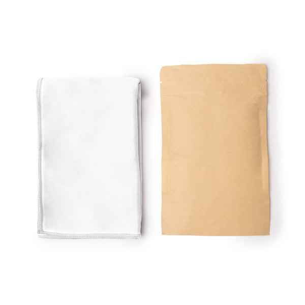 Stamina Vezali RPET towel in white, ready for logo printing