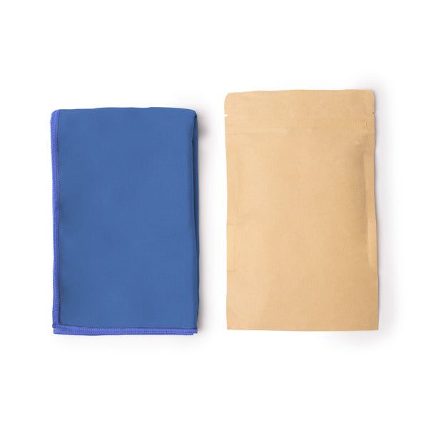 Stamina Vezali RPET towel in royal blue, ready for logo printing
