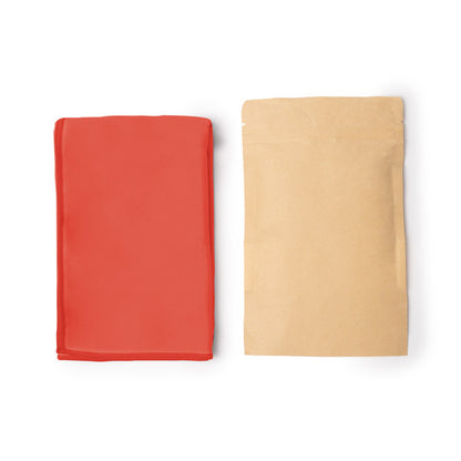 Stamina Vezali RPET towel in red, ready for logo printing