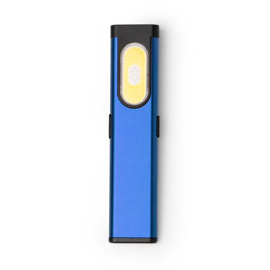 Stamina Zabala aluminium torch in royal blue, ready for laser engraving