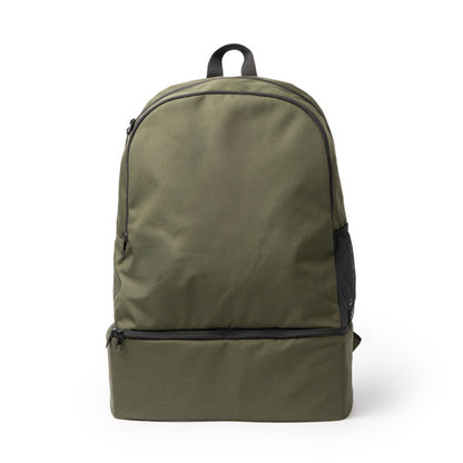 Stamina Cambel 600D RPET backpack in dark green, ready for logo printing