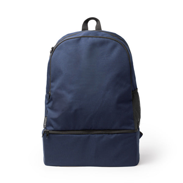 Stamina Cambel 600D RPET backpack in navy blue, ready for logo printing