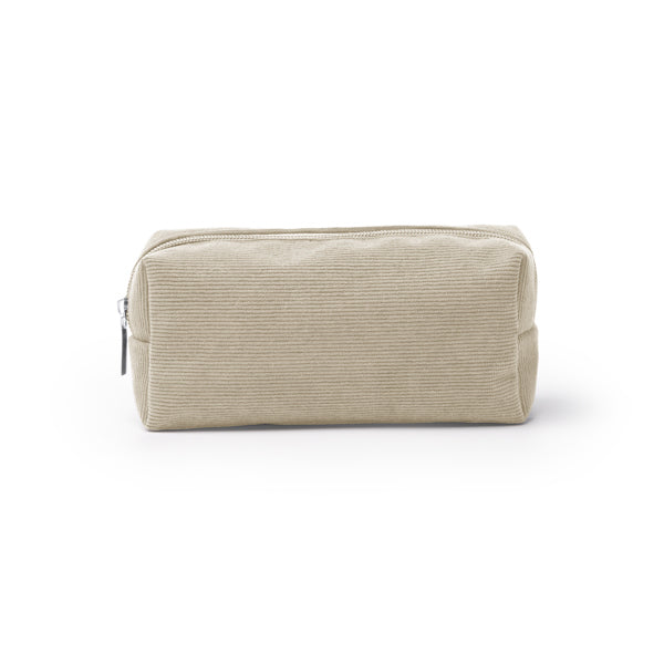 Stamina Bonete corduroy toiletry bag in beige, ready for logo printing