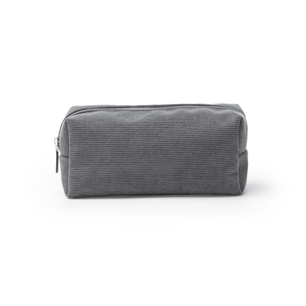 Stamina Bonete corduroy toiletry bag in grey, ready for logo printing