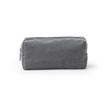 Stamina Bonete corduroy toiletry bag in grey, ready for logo printing