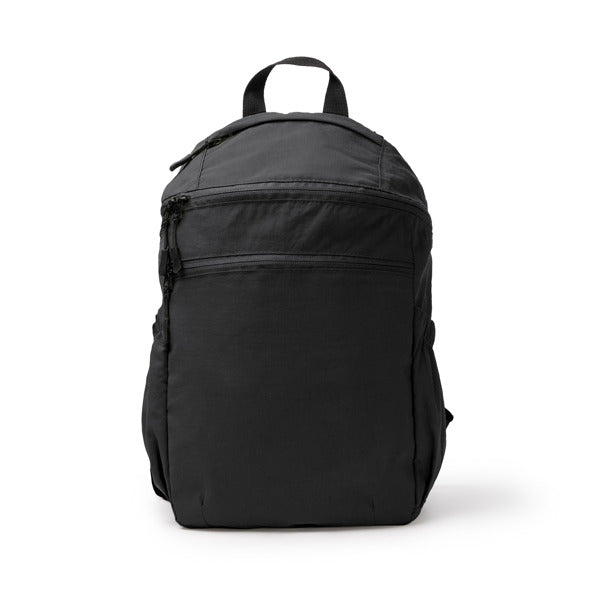 Stamina Troyer taslon ripstop nylon backpack in black, ready for logo printing