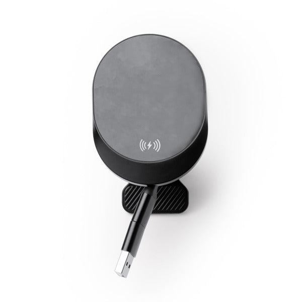 Stamina Bravek aBS wireless charger in black, ready for logo printing