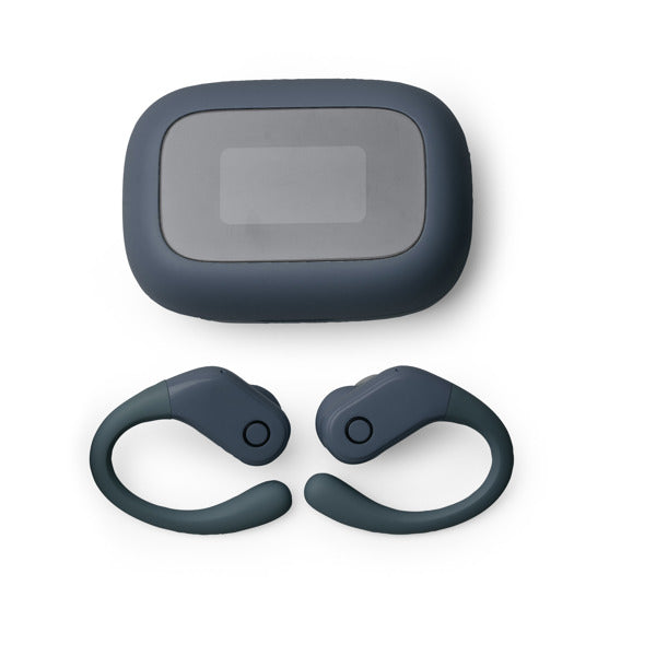 Stamina Sandes aBS earbuds in navy blue, ready for logo printing