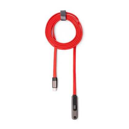 Stamina Pryor charging cable with phone stand in red, ready for laser engraving