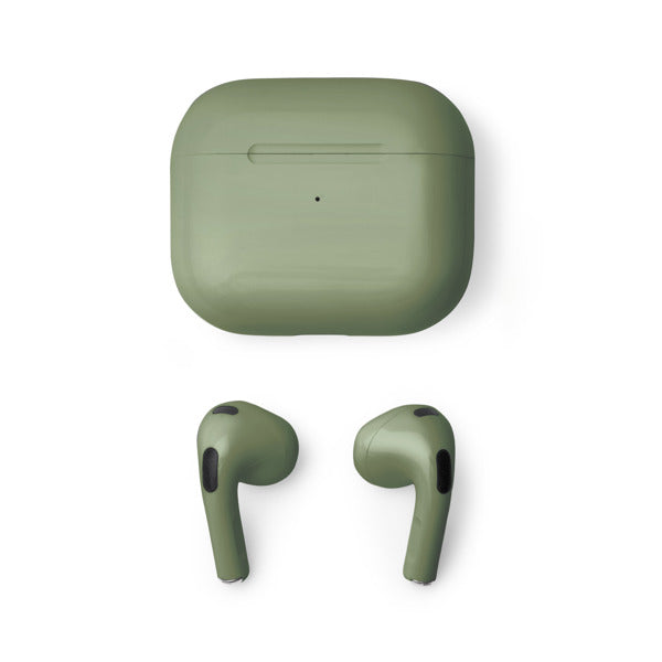 Stamina Kleiber wireless Bluetooth earbuds in dark green, ready for logo printing