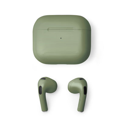 Stamina Kleiber wireless Bluetooth earbuds in dark green, ready for logo printing