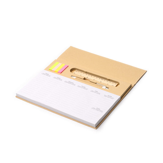 Stamina Daiber recycled cardboard weekly desk planner, ready for logo printing