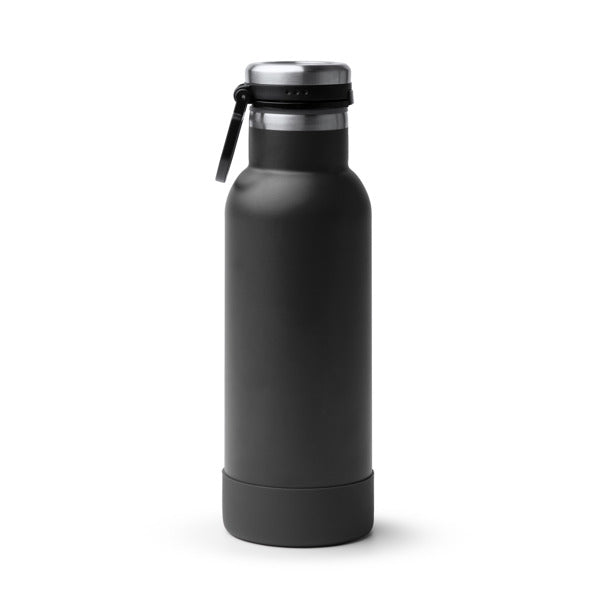 Stamina Meblat recycled steel vacuum flask 480 ml in black, ready for laser engraving