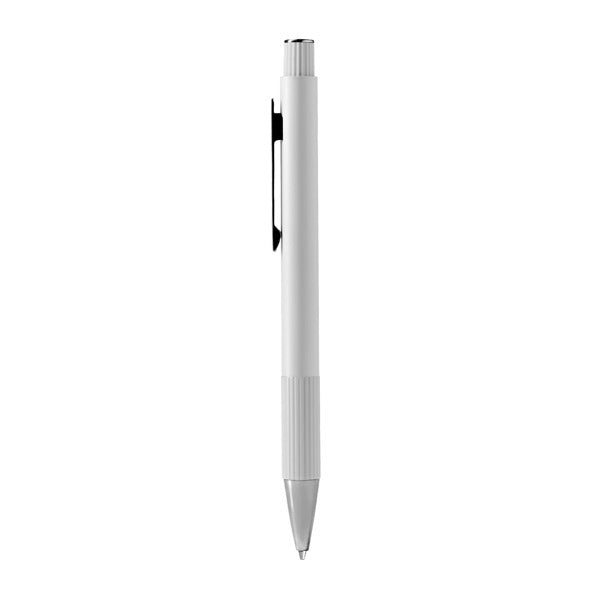 Stamina Prescot recycled aluminium ball pen in white, ready for laser engraving