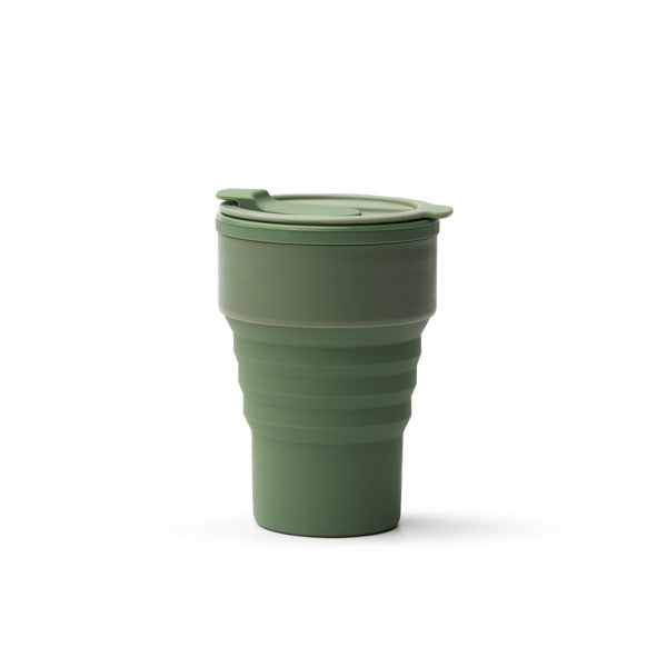 Stamina Moes silicone cup 400 ml in dark green, ready for logo printing
