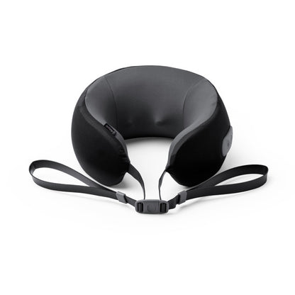 Stamina Astana RPET travel neck massage pillow in black, ready for logo printing