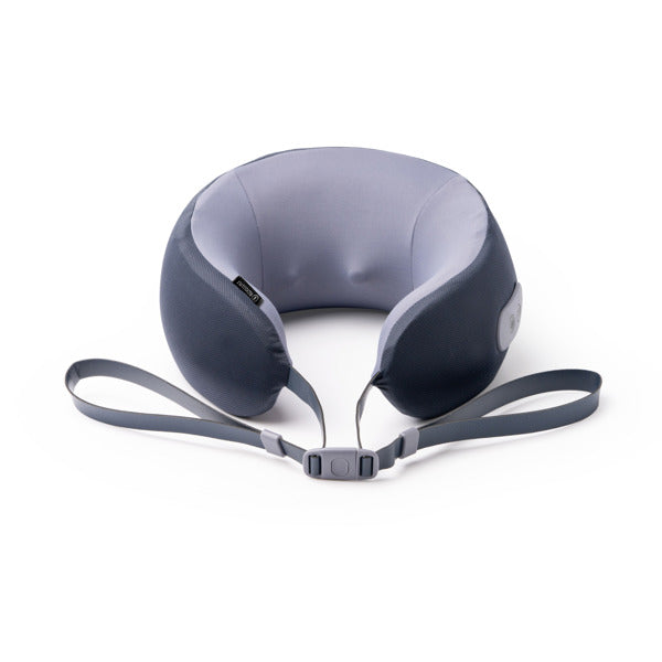 Stamina Astana RPET travel neck massage pillow in navy blue, ready for logo printing