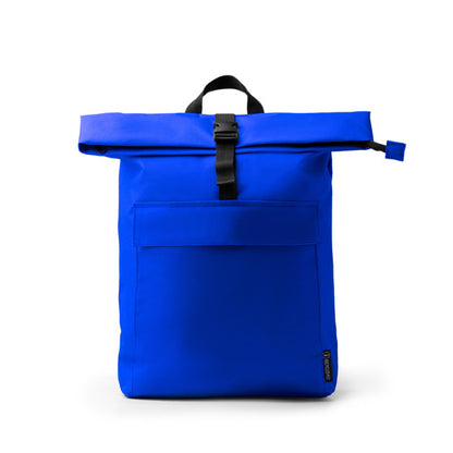 Stamina Drongo 600D recycled RPET polyester backpack in royal blue, ready for logo printing