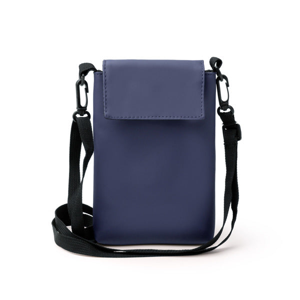 Stamina Tapia soft PU all-purpose case in navy blue, ready for logo printing
