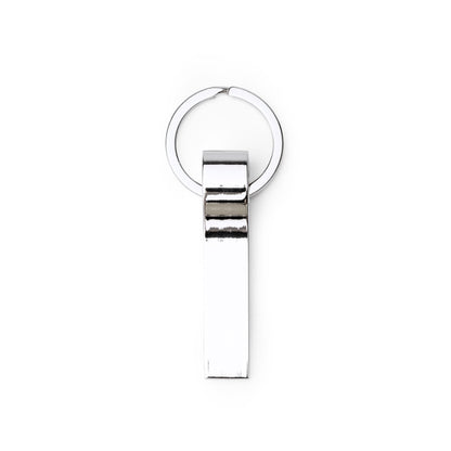 Stamina Macao metal keyring in silver, ready for laser engraving