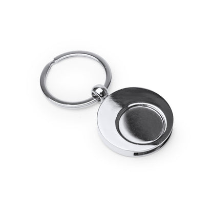 Stamina Okane round metal keyring, ready for laser engraving