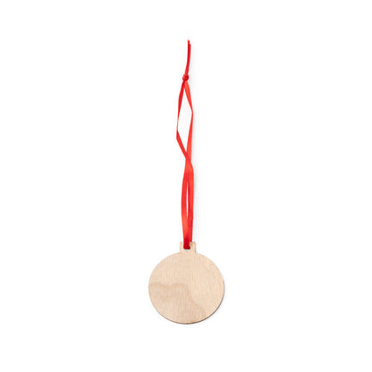 Stamina Gringe wooden Christmas ornament in ball, ready for laser engraving