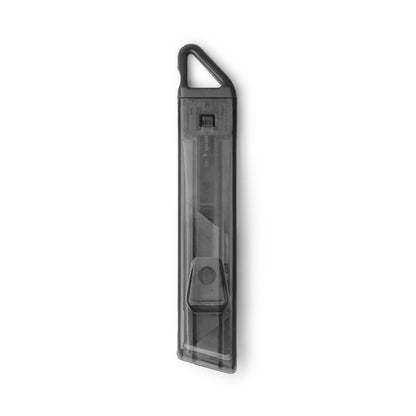 Stamina Tarper retractable safety cutter in black, ready for logo printing