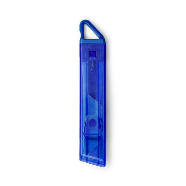 Stamina Tarper retractable safety cutter in royal blue, ready for logo printing