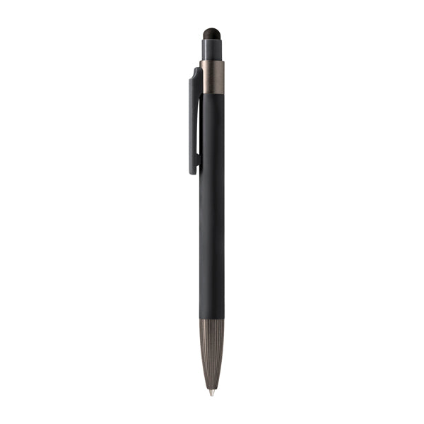 Stamina Kados aluminium and ABS ball pen in black, ready for laser engraving