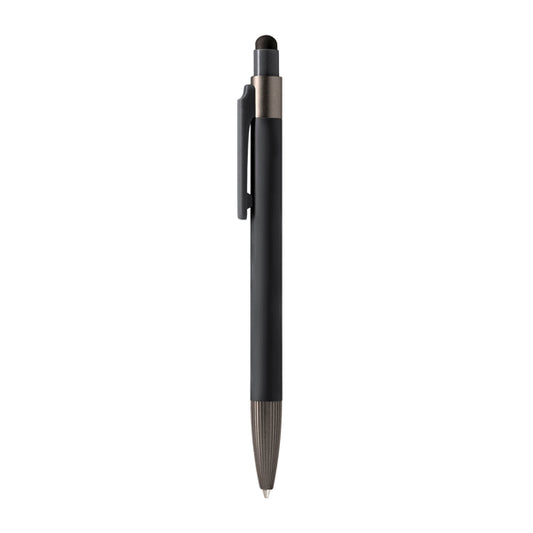 Stamina Kados aluminium and ABS ball pen in black, ready for laser engraving