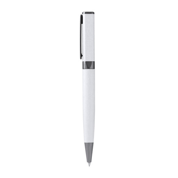 Stamina Rotelo recycled aluminium ball pen in white, ready for laser engraving