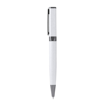 Stamina Rotelo recycled aluminium ball pen in white, ready for laser engraving