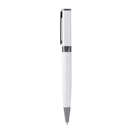 Stamina Rotelo recycled aluminium ball pen in white, ready for laser engraving