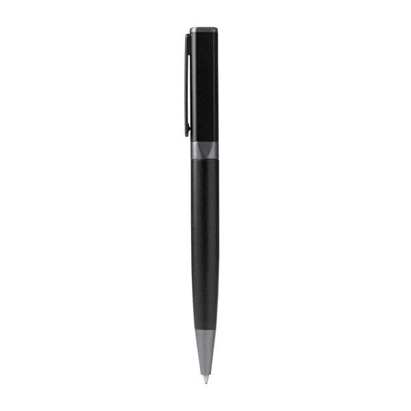 Stamina Rotelo recycled aluminium ball pen in black, ready for laser engraving