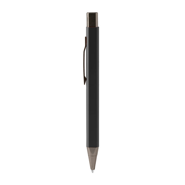 Stamina Lester recycled aluminium ball pen in black, ready for laser engraving